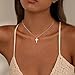 Moodear Silver Cross Necklace - Dainty 925 Sterling Silver Cross Pendant Simple Cute Necklaces for Women Jewelry Gift