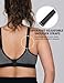 ZeroBound Women's Sports Bra High Impact Lightly Lined Underwire V Neck Full Figure Running Workout Bras （Gray，36C