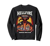 Stranger Things Hellfire Hawkins High Club Sudadera, Unisex para Adultos, Negro, S