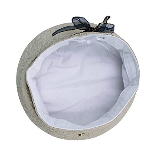 Mosstyus Womens Beret Hat French Style Beanie Cap Headwear For Party Club Dance Pleated Seersucker Berets Bow,Khaki #TOP3