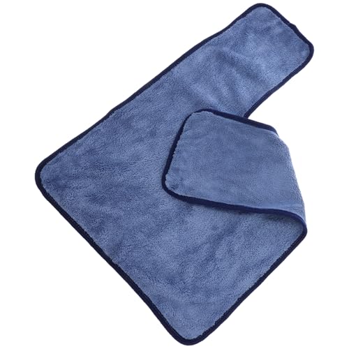 Ipetboom Coral Fleece Hair Towel for Curly Hair Super Absorbent Beauty Salon Headscarf in Navy Blue for Women
