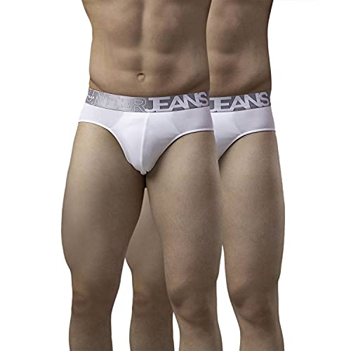 Image of Underjeans Men Cotton Blend Brief - Pack of 2