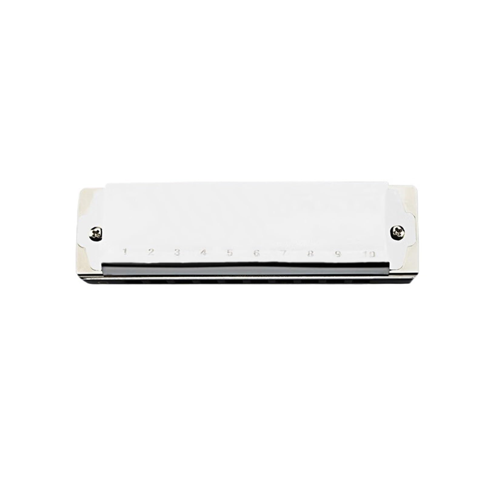 Armonica A Bocca Professionale In Argento Blu A 10 Fori Con Fa E Altre Chiavi armonica Strumento Professionale(Silver,Akey)