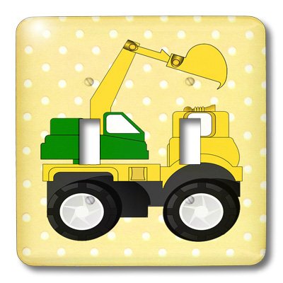 Interruptor de retroexcavadora para decorar habitaciones infantiles con alegres lunares amarillos