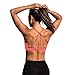 icyzone Padded Strappy Sports Bra Yoga Tops Activewear Workout Clothes For Women (XL, Fusion Coral)