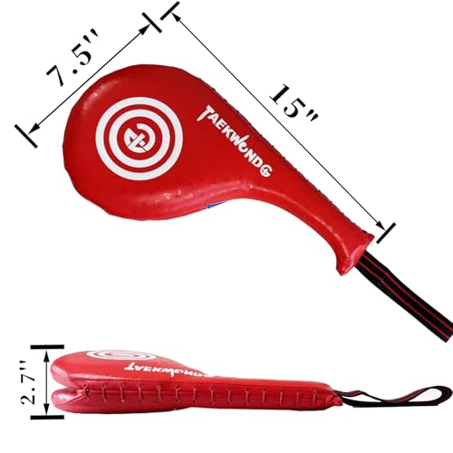 image for G JGZDBXHHL Taekwondo Kick Pads Durable Upgraded Leather Kickboxing Sp