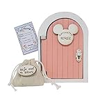 Puerta Ratoncito Pérez que se abre rosa,con saquito y carta