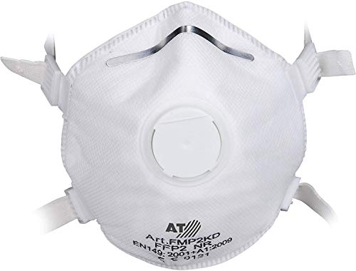 Preisvergleich Produktbild 10 Stück - Einweg Atemschutzmasken - geprüfte FFP2 Feinstaubmaske - Staubmaske Atemschutz mit Ausatemeventil und Rundum Dichtlippe