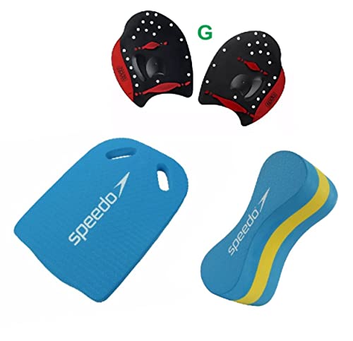 Kit Natação Speedo Palmar Power Paddle + Prancha + Flutuador (G (ALTA INTENSIDADE) + PRANCHA E FLUT