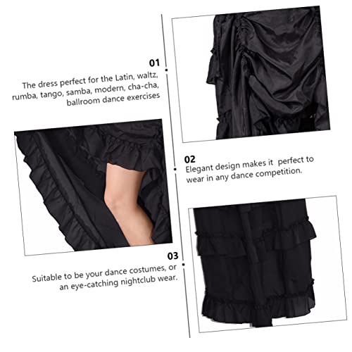 Amosfun 1 Unidade Saia De Performance De Dança Folclórica De Halloween Vestido Roda De Dança Saia Fl