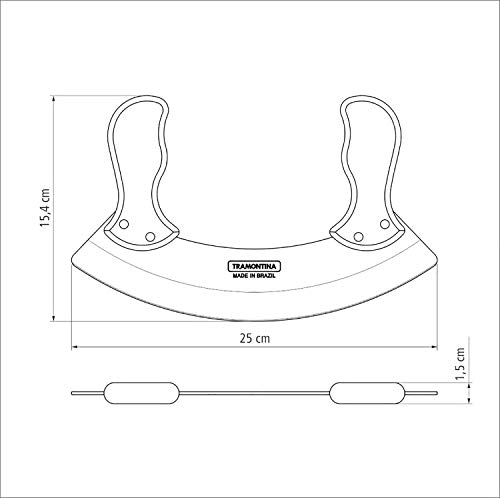 Mezzaluna Tramontina Polywood Castanho