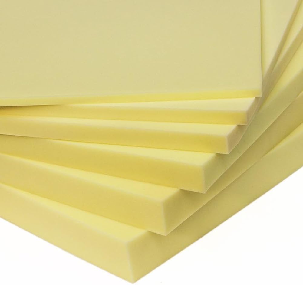 Upholstery Foam Sheet High Density Foam Floor Mattress Bench Sofa Chair Seat Padding,Square Cushion Memory Foam Furniture Cushion Replacement Foam Padding Sheet (6" Thick - 24"x24")