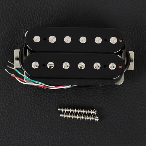 image for FLEOR Black Guitar Humbucker Pickups Alnico 5 Bridge Pickup 14-15k, (1