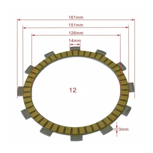 Disques d'embrayage moto pour DL1000 et V-Strom 1000 de 2002 à 2013