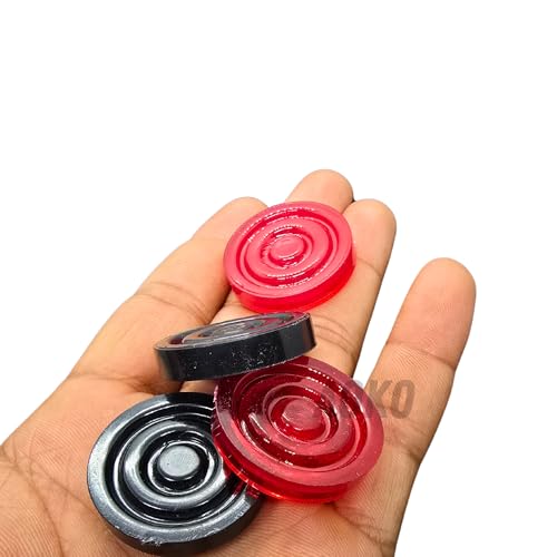 Image of AOKO 20 Crystal Carrom Coin with 1 Premium Striker and 1, 5gm Disco Carrom Powder Carrom Pawns (Pack of 20)