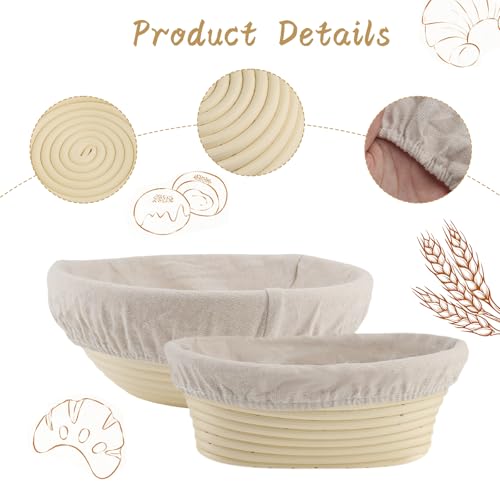 Corbeille à pain ronde 23 cm et ovale kit pâtisserie levain
