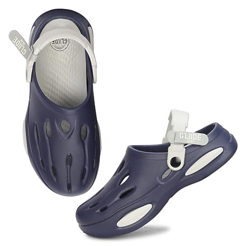 Image of Kraasa Glide Gear Men's Eva Casual Clogs for Everyday use | Sandals with Adjustable Back Strap | Lightweight, Comfortable | Stylish and Waterproof Mules