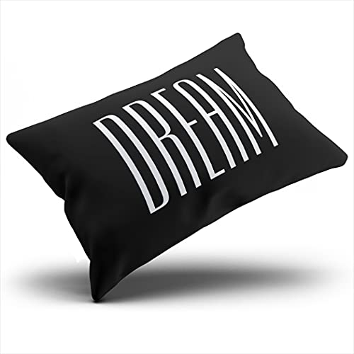 Keibike Home Decoration Pillow Case Dream Quotes Black And White Art 12X16 Inch Boudoir Pillowcase Cushion Cover Double Sided Printed (Set Of 1), 12 X16 #TOP2