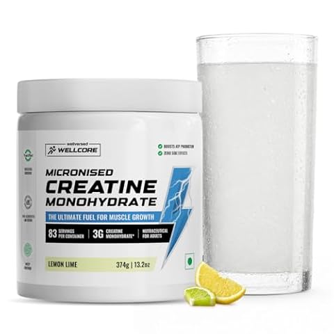Wellcore Pure Micronised Creatine Powder 374g Lemon Lime