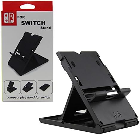 New Nintendo Switch Foldable Stand Portable Three Level adjustable height Lightweight Folds compactly for easy storage Antiskid base and holder