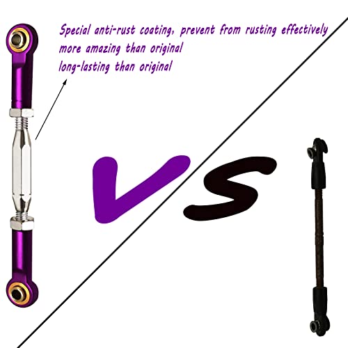 Steel Xzsnlyz Turnbuckles/Camber Link For 1/10 Traxxas Slash 2Wd/4X4, Rustler 2Wd/4X4, Stampede 4X4/Vxl, Nitro Rustler/Slash,Bandit/Vxl, X-01, Bigfoot Rc Car Parts. Purple #TOP3