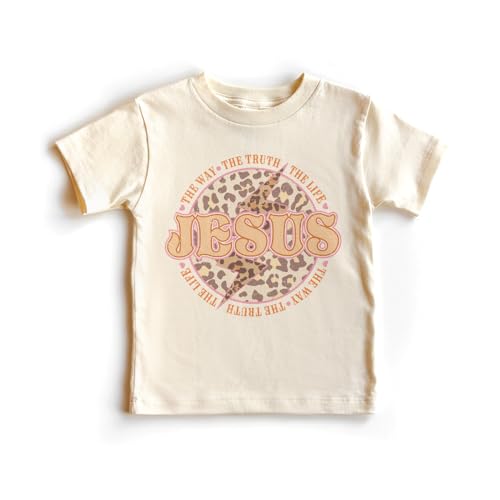 Jesus Toddler Shirt - Cute Christian Leopard Lightning Bolt - Boy Girl Toddler Youth Kids Clothing