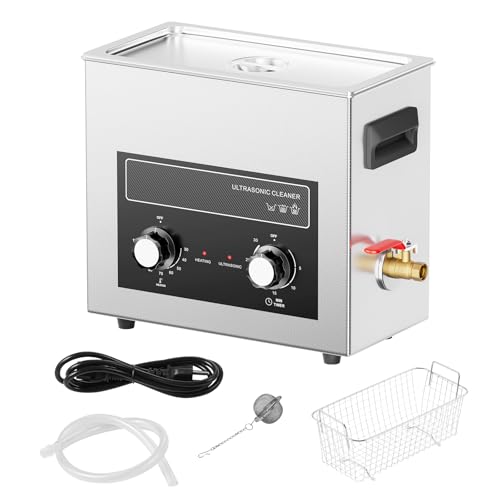 Happybuy 6L Ultrasonic Cleaner, 180W Digital Sonic Cavitation Machine with Heater & Timer, for Watches, Glasses, Coins, Metal Parts, Tools