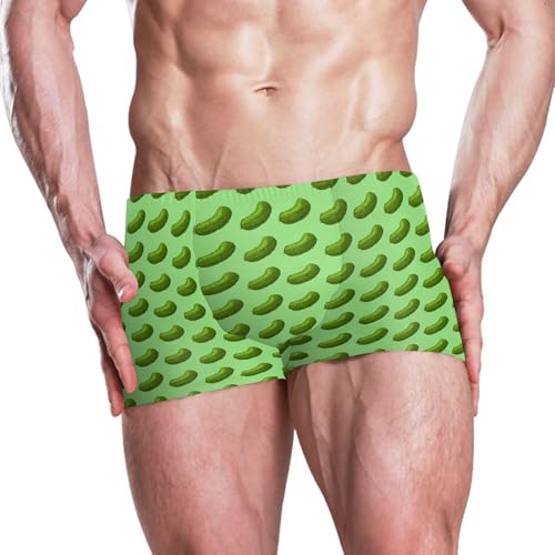 Cucumber Vegetable Mens Swim Trunk Swimwear Bathing Suit Swim Brief Square Leg Board Short S B04048492
