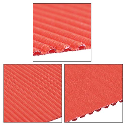 Image of uxcell 10pcs Corrugated Cardboard Paper Sheets,Red,7.87-inch x 11.81-inch,for Craft and DIY Projects