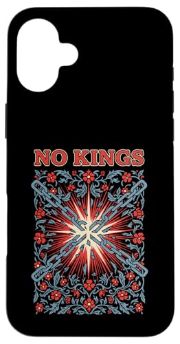 No Kings in America Retro Edgy Protest �X�}�z�P�[�X iPhone 16 Plus �p