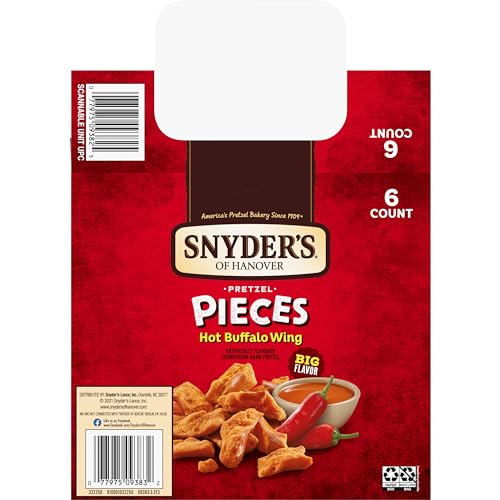 Image of Snyder's of Hanover Pretzel Pieces, Hot Buffalo Wing, 3.25 Ounce, (Pack of 12)