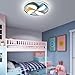 LED Round Cartoon Windmill Ceiling Light, Tri-Color Dimmable 33W/40W Iron Acrylic Flush Mount Light for Kids' Room, Bedroom, Nursery, 42cm(42cm)