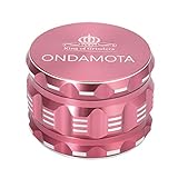 Herb Grinder Large 4 Piece 2.5' More Advanced for Easier, Reliable Use. Ideal for Preparing Ingredients, Nutrients, Herbs. (Pink)