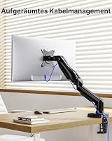 HUANUO Monitor Halterung für 13 bis 32 Zoll Bildschirme, Einzelner Monitorarm Ständer Hält 2~9 kg, Höhenverstellbare mit Neigungen, Schwenken, Dreht, VESA 75 & 100 mm – Ansicht 6
