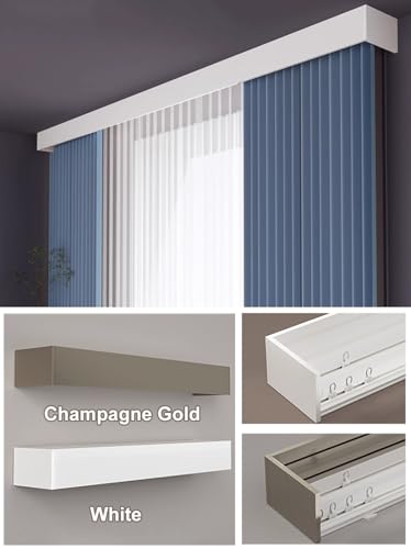 Riel para cortina doble 3 en 1 color oro champán para panel de dormitorio elegante 7