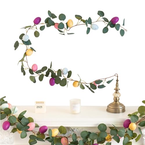 Zunishaone Decorazioni della Corona di Pasqua, Corona di Porta di Pasqua - Decorazione artificiale della Porta di Primavera della Corona di Pasqua Realistica | ABS Swag Stagionale,
