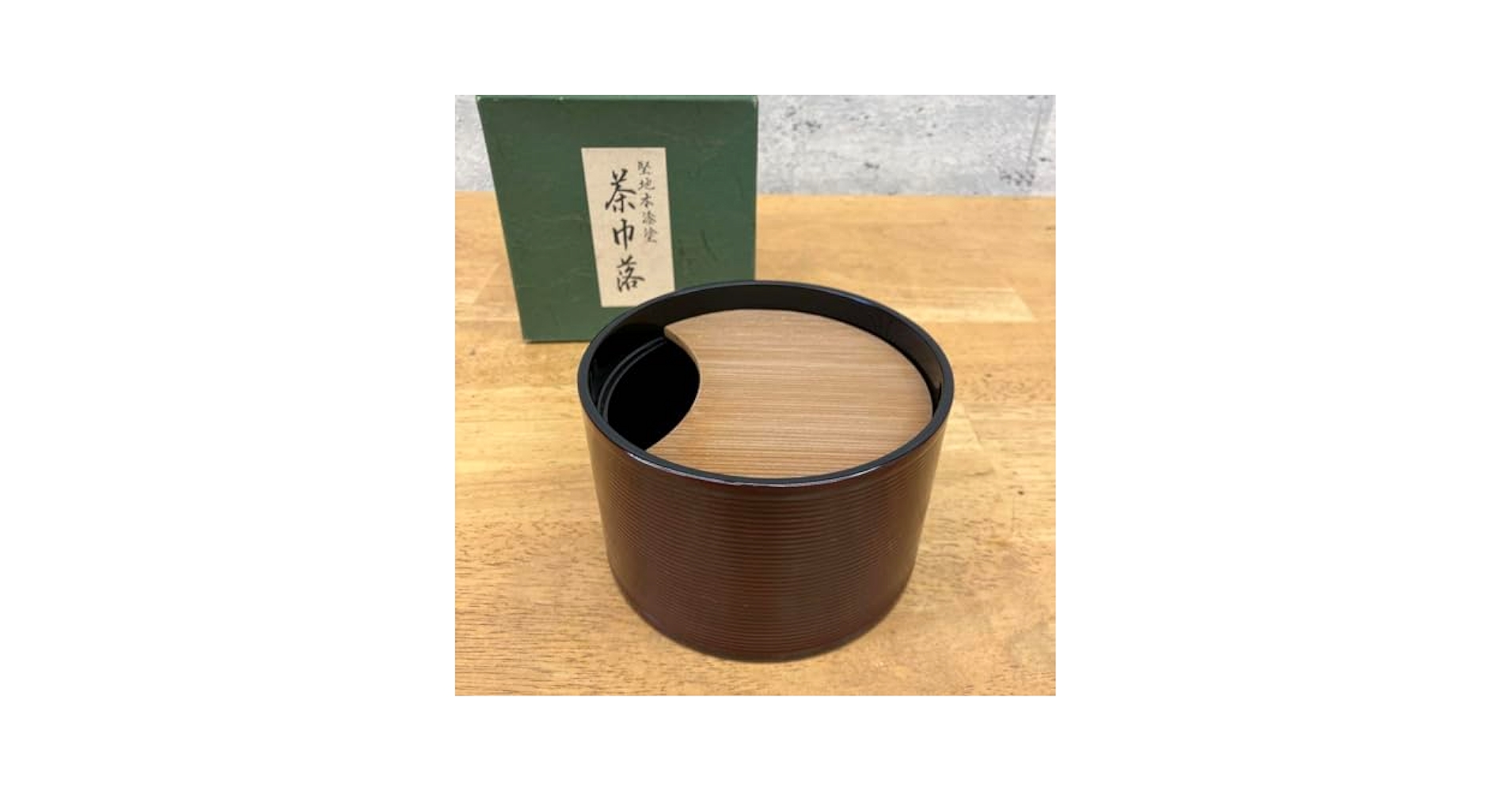煎茶道具　アンティーク　布巾入れ　木彫り 煎茶道具 アンティーク 布巾入れ 木彫り