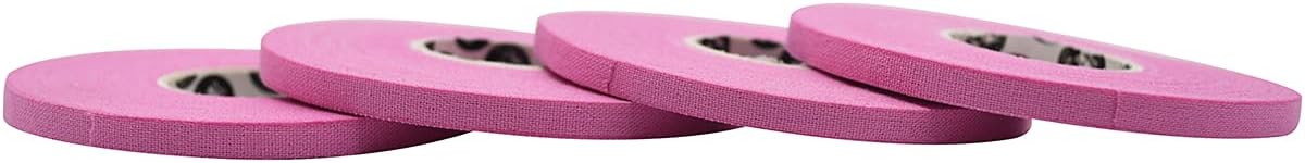 Monkey Tape 4-Pack (0.2” x 15yds, Pink) Premium Jiu Jitsu Sports Athletic Finger Tape - for BJJ, Grappling, Crossfit, MMA, & Judo