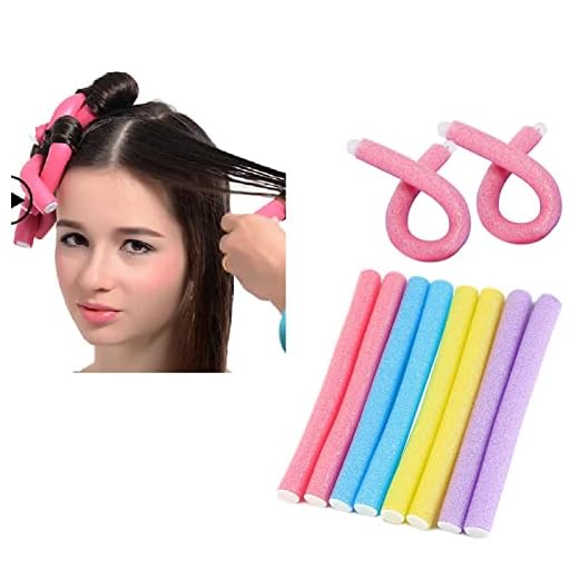 Värmefria hårrullare, 10ST Mjuk svamp Hårrulle Foam Styling Hårrullare, 10 st hårrullare Stylingverktyg för långt medelhår, lockigt hår gör håret mjukt och glänsande
