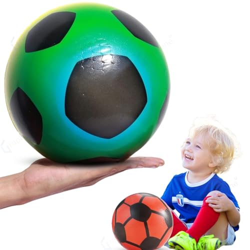 Image of Graphene 16cm Football for Kids Soft Squeeze PVC Foam Sponge Jumping Bouncy Soccer Ball Light Weight Nontoxic Rubber Beach Valley Ball No Air Needed Pool Party Toys Outdoor Indoor Playball