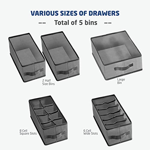 9 Shelf Hanging Closet Organizer With 5 Drawer Organizers, Baby Nursery Closet, Diaper Caddy Organizer, Slotted Storage Baskets, Hanging Drawers, Dorm Room Closet With Foldable Cube Storage Bins #TOP4