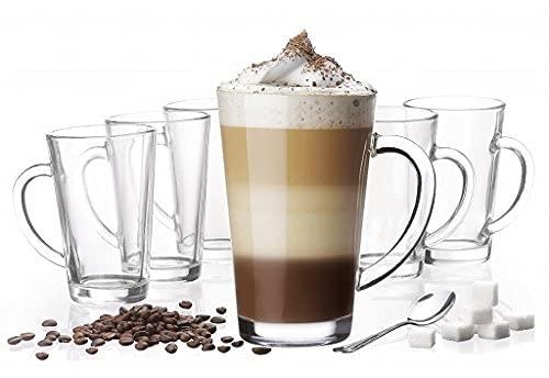 Sables & Reflets 6 Tasses Latte Macchiato en Verre, Cappuccino, Café Latte, Macchiato Cover
