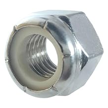Forty 40 3/8-16 Zinc Plated Nylon Insert Hex Lock Nuts BCP233