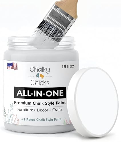 Chalky Chicks 16 Fl Oz Matte CottonTail White Chalk Paint fo...