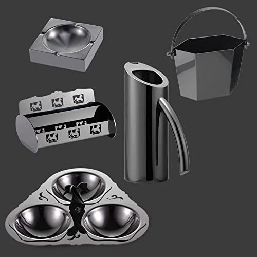 Stainless Steel Set Bar KTV Table Top Table Accessories Ice Bucket Paper Towel Holder Fruit Plate Ashtray