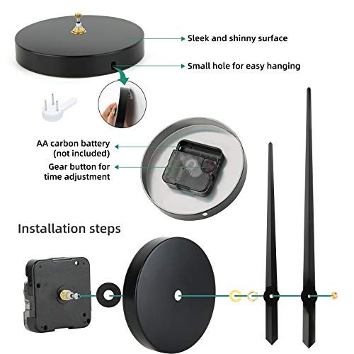 Vreaone Frameless Diy Wall Clock,Large Modern 3D Mirror Wall Clock Decor Sticker Diy Clock Kit For Home Living Room Bedroom Office Wall Decorations(Black) #TOP4