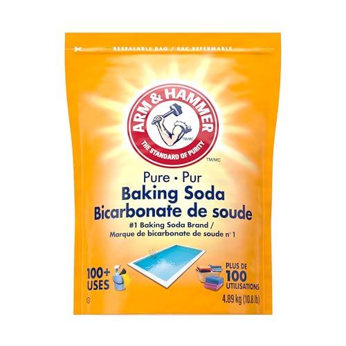 Arm & Hammer - Arm & Hammer Pure Baking Soda – Heavy-Duty Cleaner, Natural Odour Eliminator & Multi-Purpose Household Essential – Resealable Bag – 4.89 kg (Pack of 1)