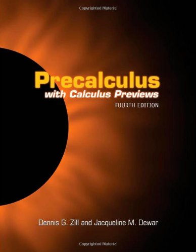 Precalculus With Calculus Previews (Jones and Bartlett Publisher Series in Mathematics)