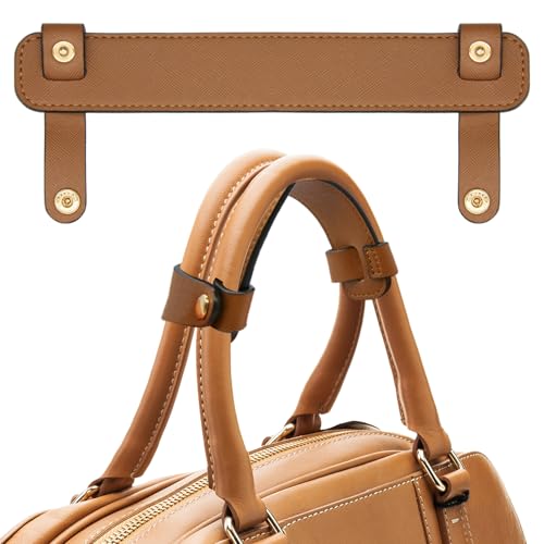 1Pcs Shoulder Strap Pad Compatible with Longchamp Le Pliage Tote Bags, Anti-Slip Leather Bag Accessories for Women, Pressure Relief Purse Strap Cushion for Shopping & Travel, Brown