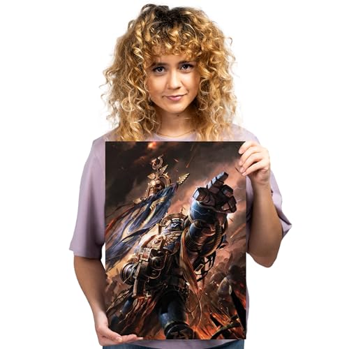 Affiche Warhammer Space Marine Captain Displate en métal de 45x32 cm